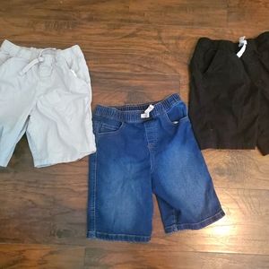 Boys shorts bundle lot 12 Jean khaki black 365 garanimals pull on up adaptive